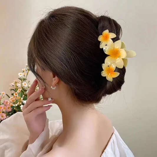 Flower Hair Clips "yellow"