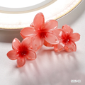 Light red Flower Hair Clips